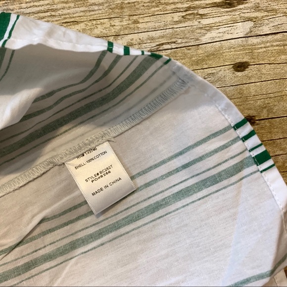 After Market Smocked Tank Top Green & White Sz L - Picture 3 of 3